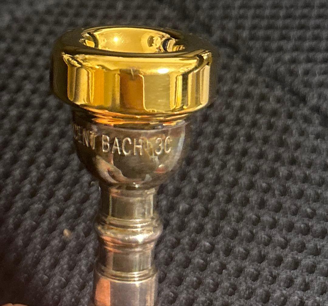 トランペットマウスピース 金メッキ　 VINCENT BACH 3C