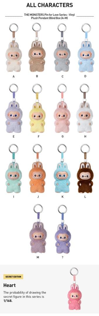 ラブブ THE MONSTERS PIN FOR LOVE A-M N-Z 2点
