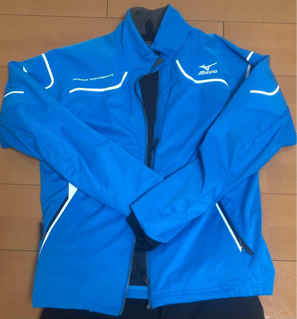 ミズノ MIZUNO スキーウェア セットアップ 青（上：XL 下：L）