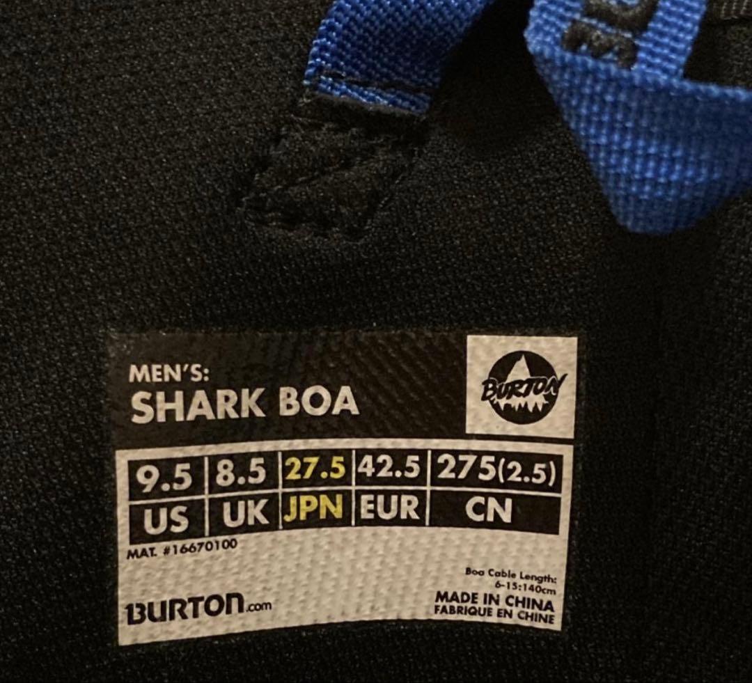 BURTON SHARK BOA スノーボードブーツ 27.5cm