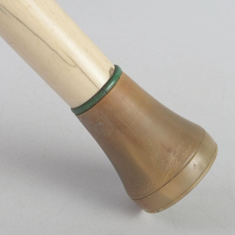 中国　書道具　獣骨製　大筆　ケース付　M　9231