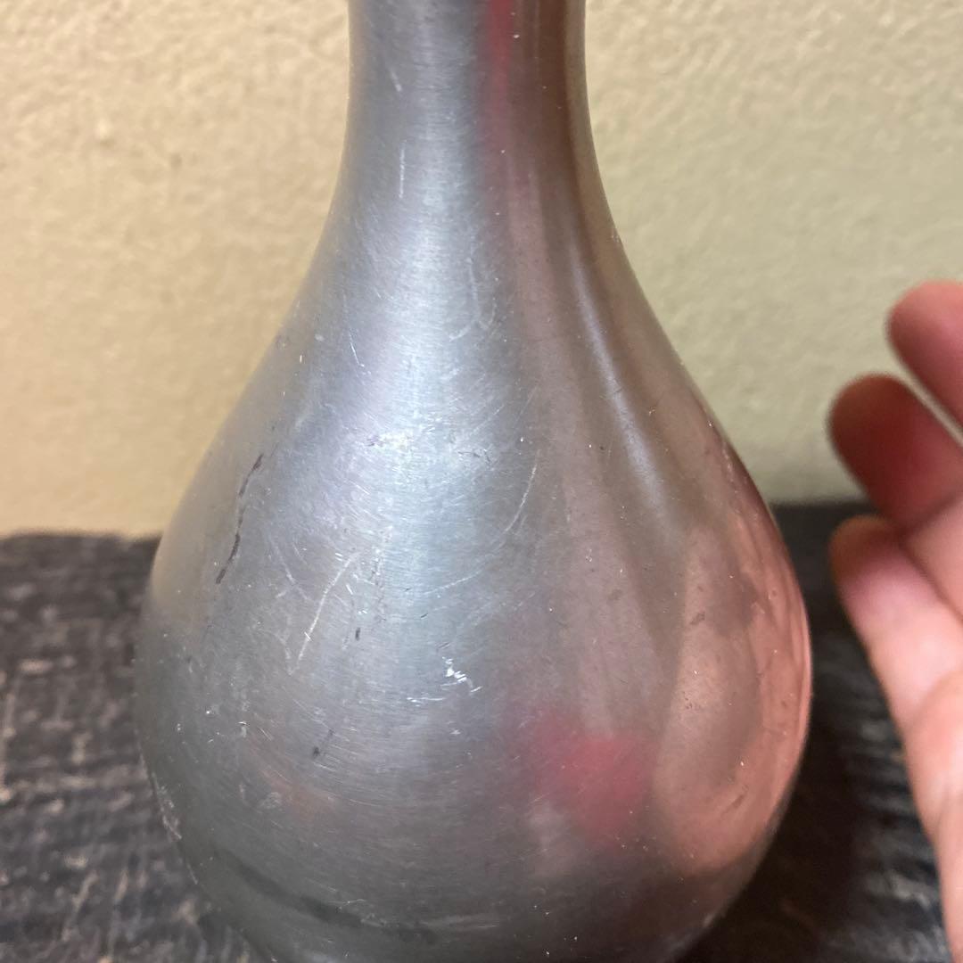 錫徳利　京錫源製C 8cm16.5cm 371g