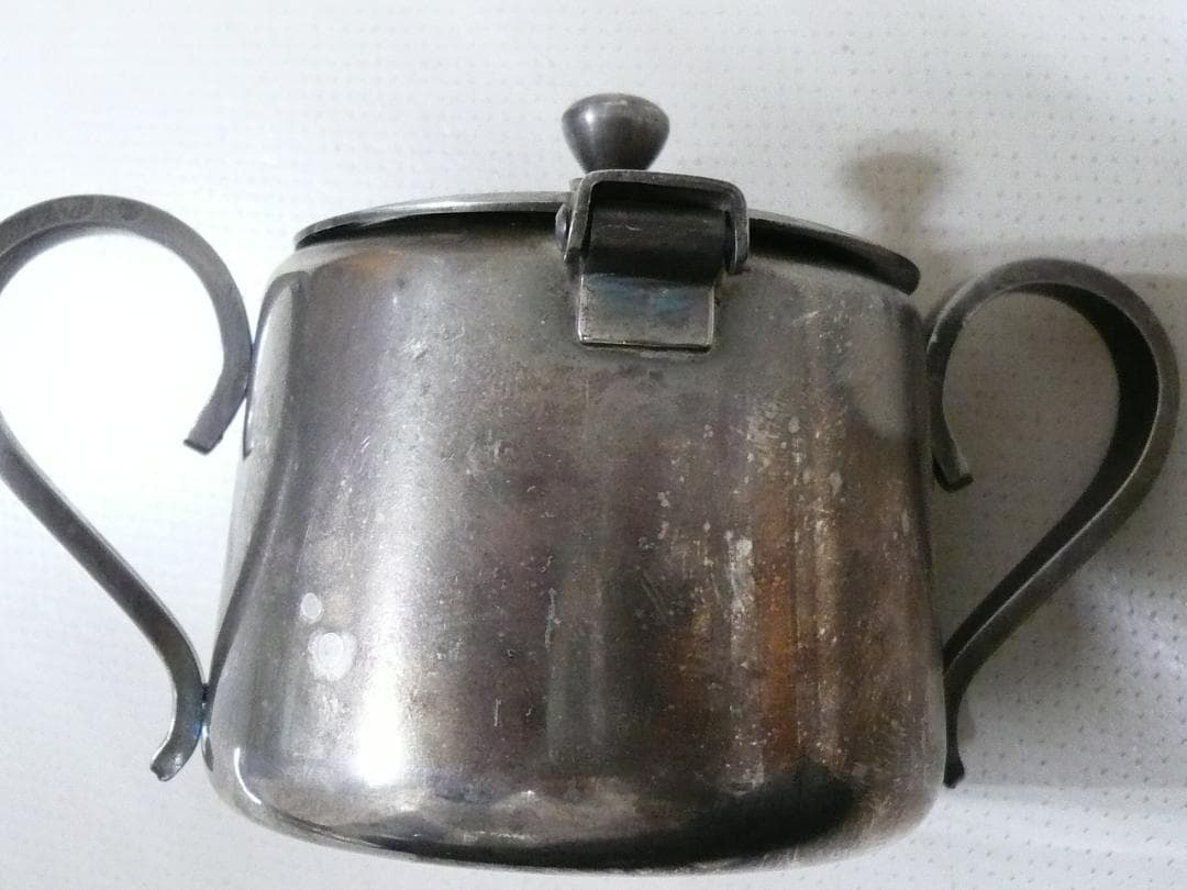 AZUMA　SILVER.STAINLESS 砂糖入れ