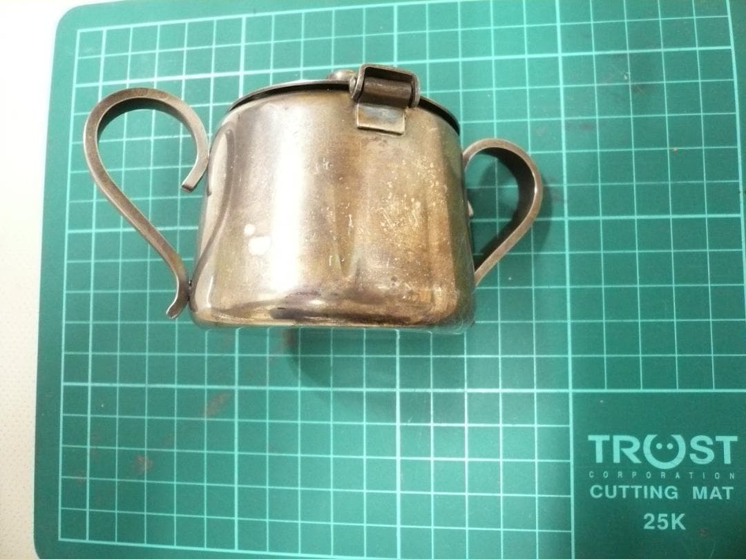 AZUMA　SILVER.STAINLESS 砂糖入れ