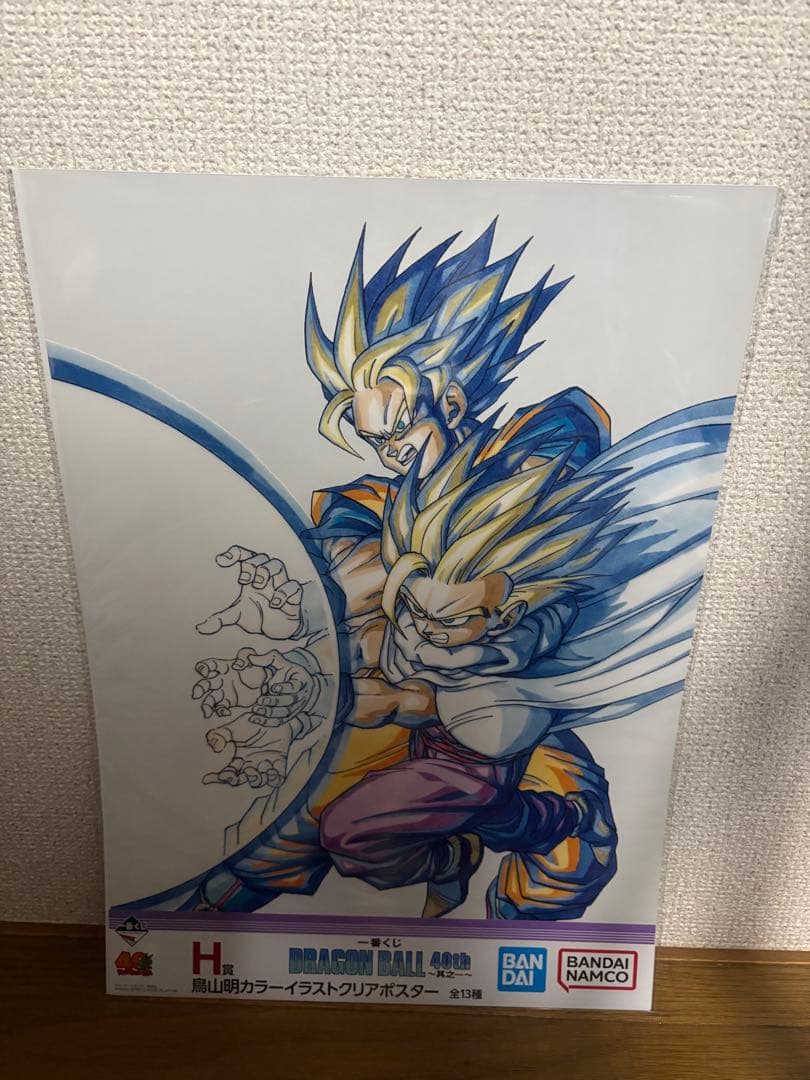 一番くじ ドラゴンボール40th〜其之一〜 H賞イラストクリアポスター コンプ