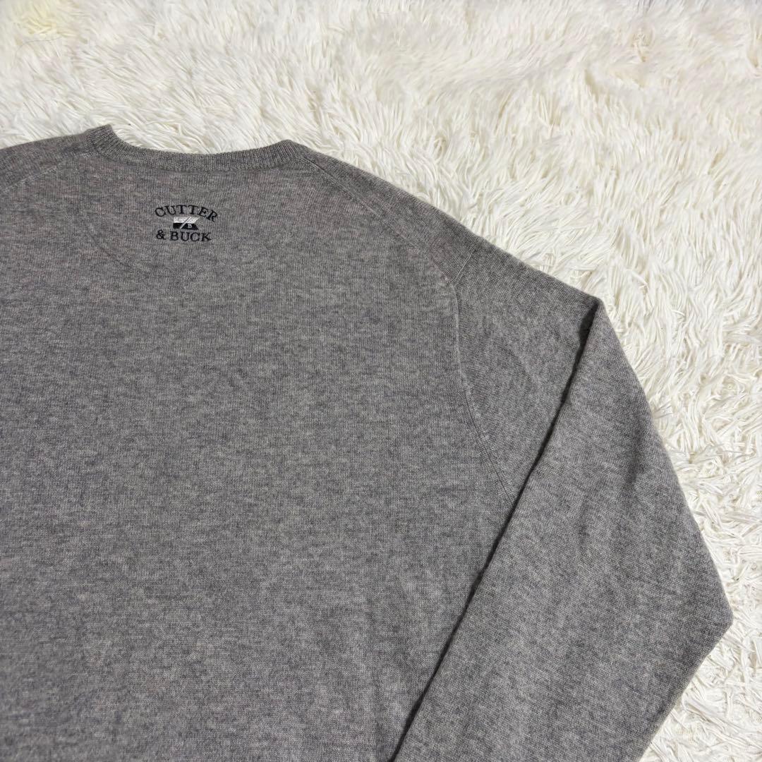CUTTER&BUCK カシミヤ100% Vネック ニット セーター Lサイズ