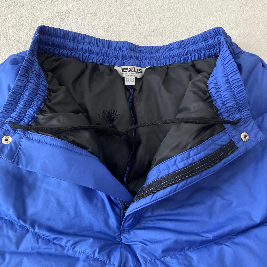 【美品】SHIMANO シマノ　NEXUS フィッシングウェア　ダウン　上下　青