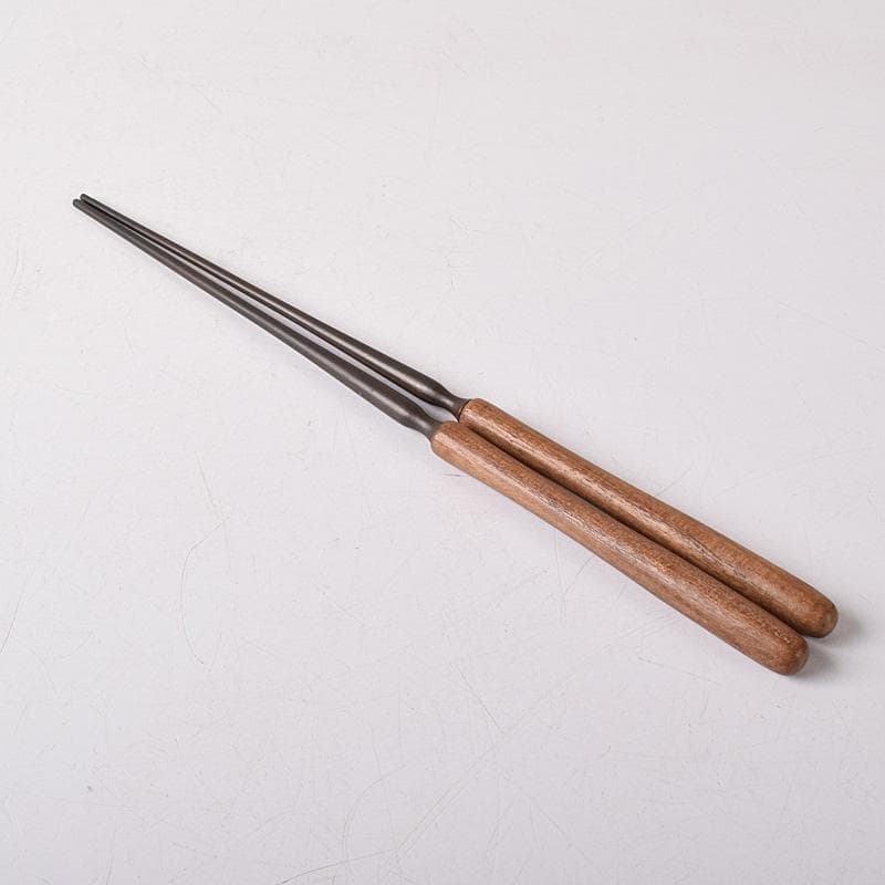 茶道具　銅製　火箸　時代箱　N 7635