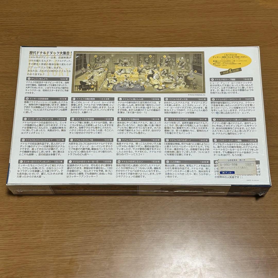 【廃盤・未開封】歴代ドナルドダック大集合　ジグソーパズル　シュリンク付き