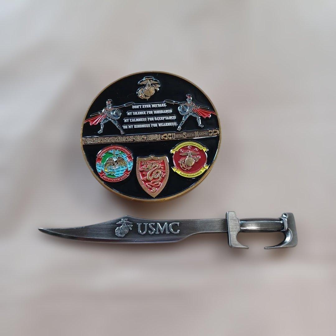 ✨送料無料　米軍USMC 海兵隊　チャレンジ？メダル