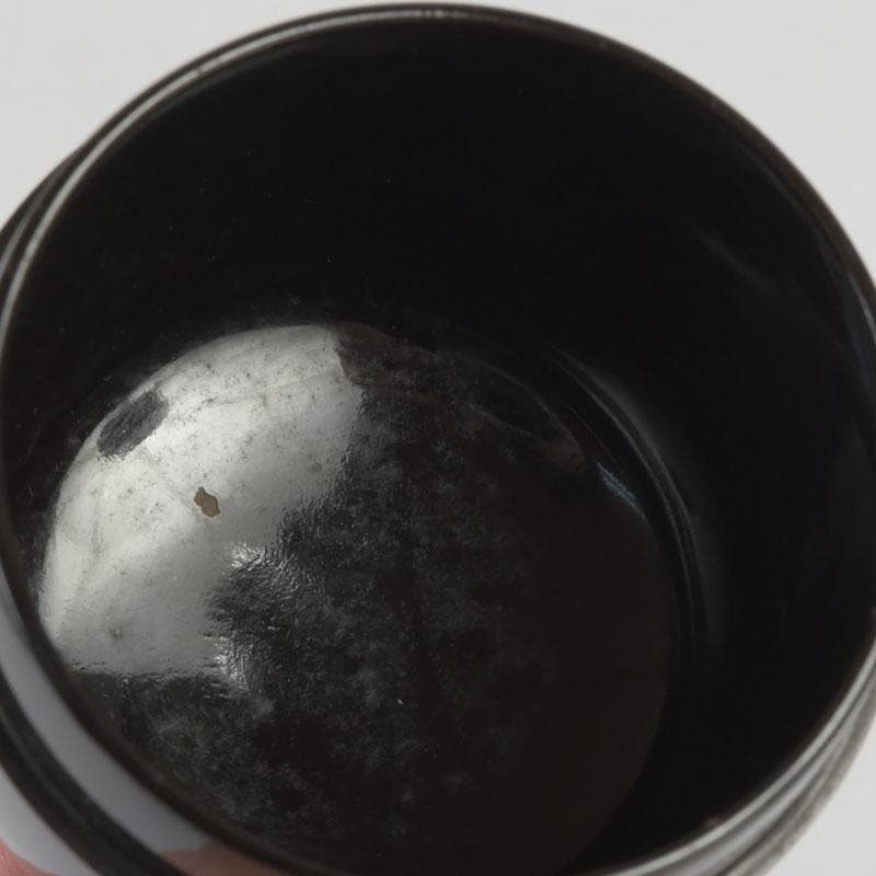 茶道具　黒漆　小棗　仕覆付　又玅斎花押朱書　住山楊甫極め箱　V　9859