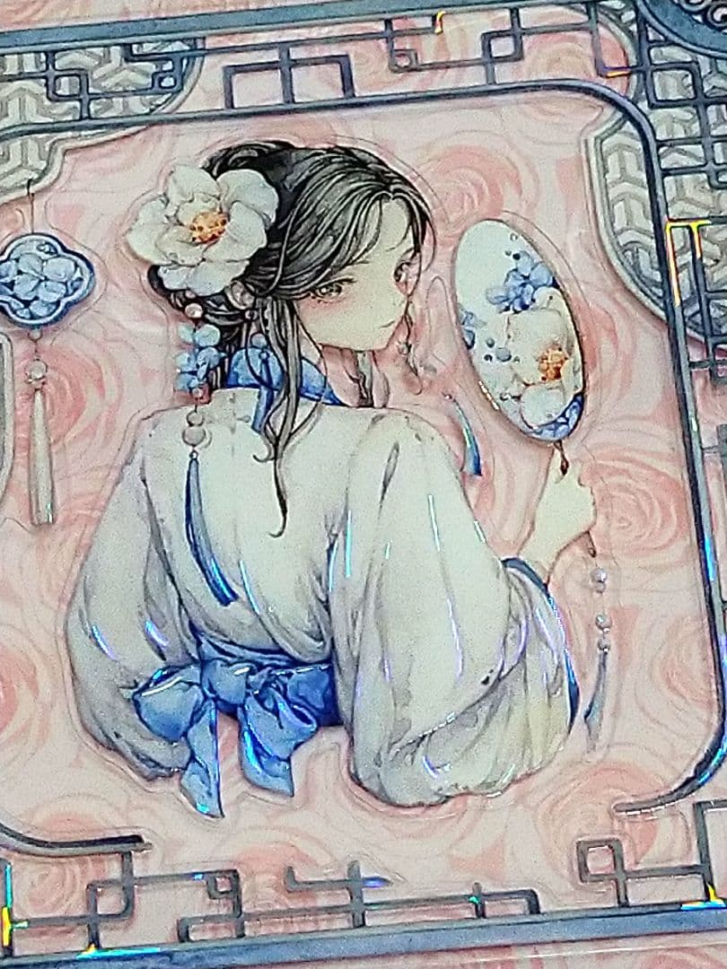 J1016＃等烟雨(模切贝壳光)野葵切り売り海外人物マステ女の子