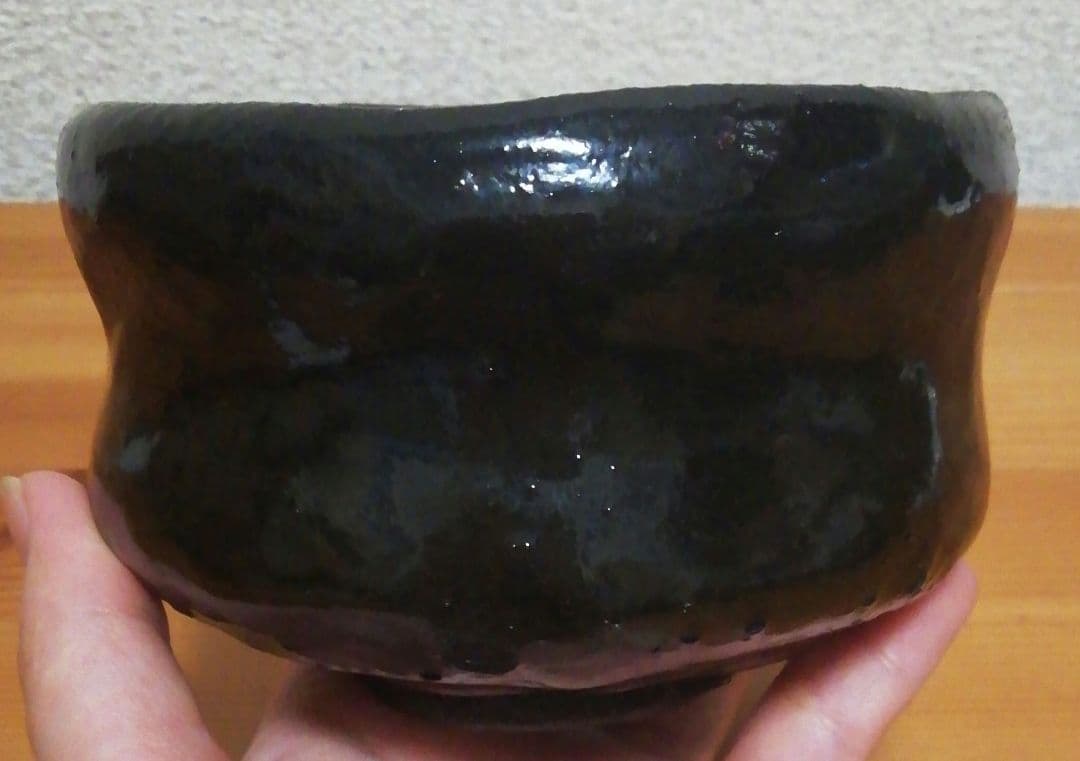 開発文七作　春日山　大樋焼　茶碗　共箱　略歴付　茶道具