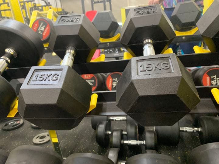 ラバーヘックス ダンベル　15kg  20kg 各2個