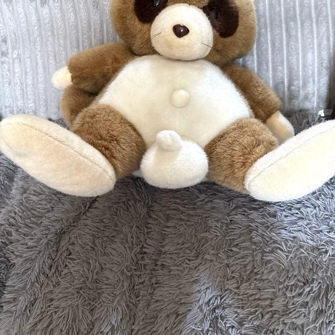 ぬいぐるみの三英　たぬき　BIGぬいぐるみ　レトロ ぽぽたの秘密