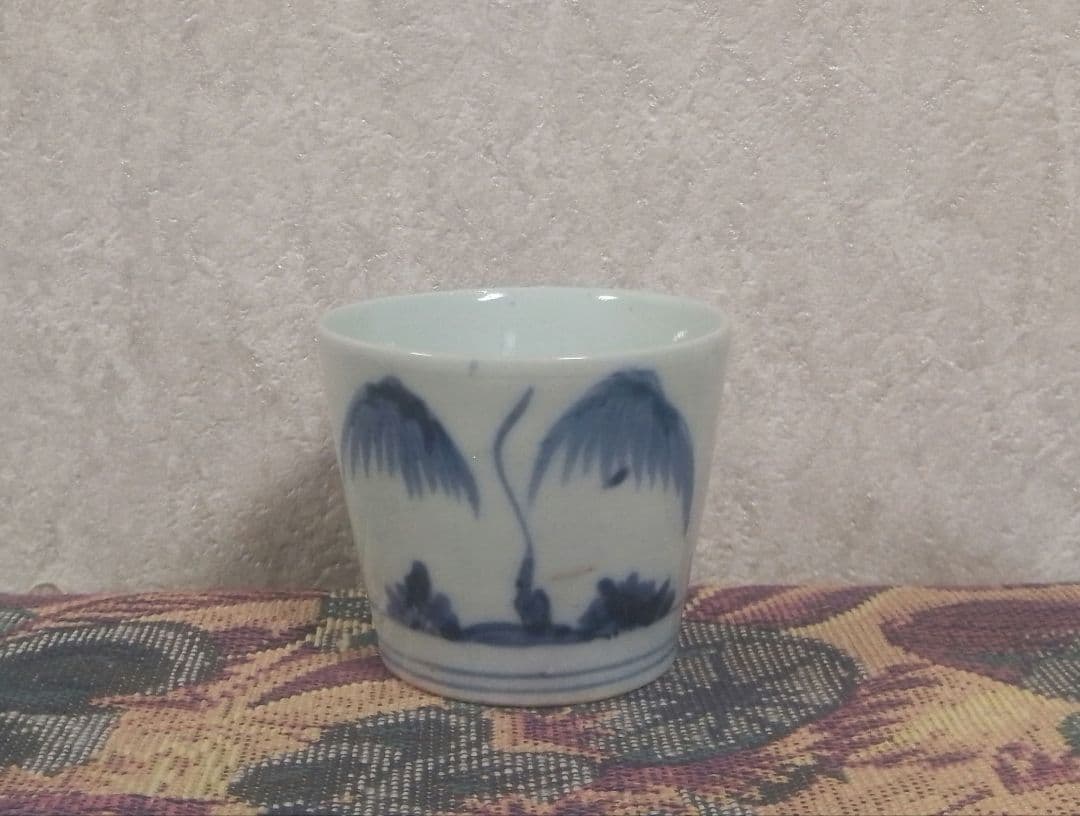 初期手 蕎麦猪口 柳の図