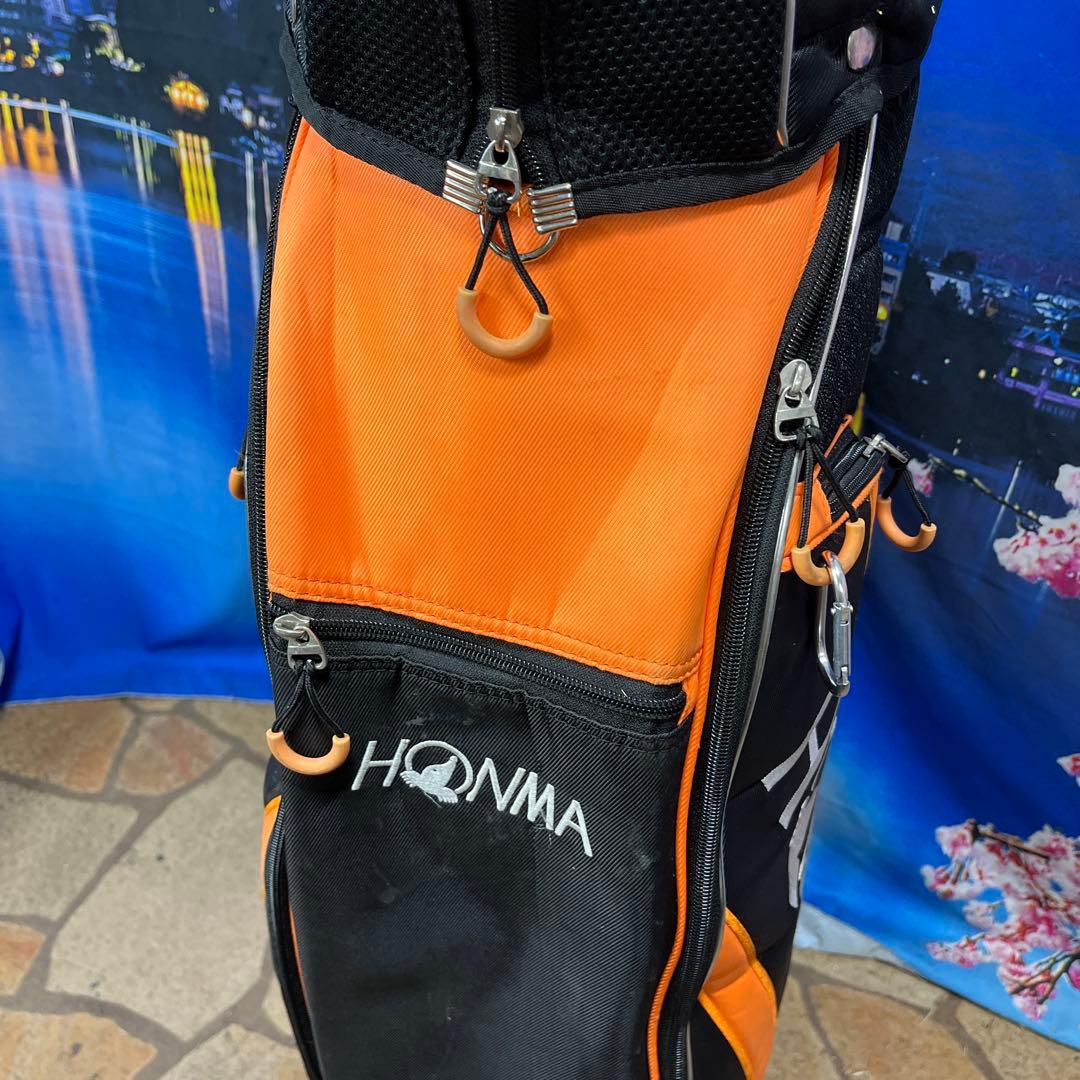 寶BT-1065 HONMA オレンジ ブラック キャディバッグ