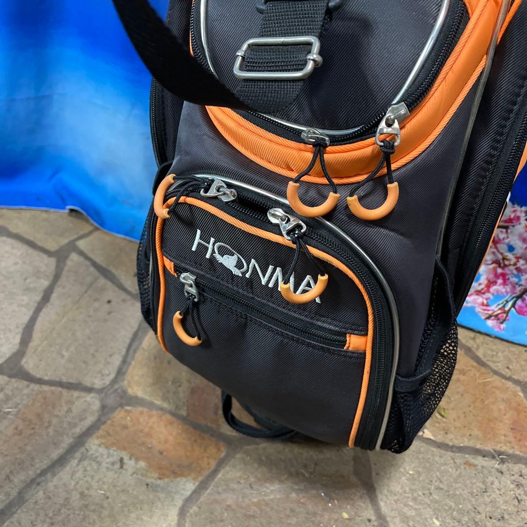 寶BT-1065 HONMA オレンジ ブラック キャディバッグ