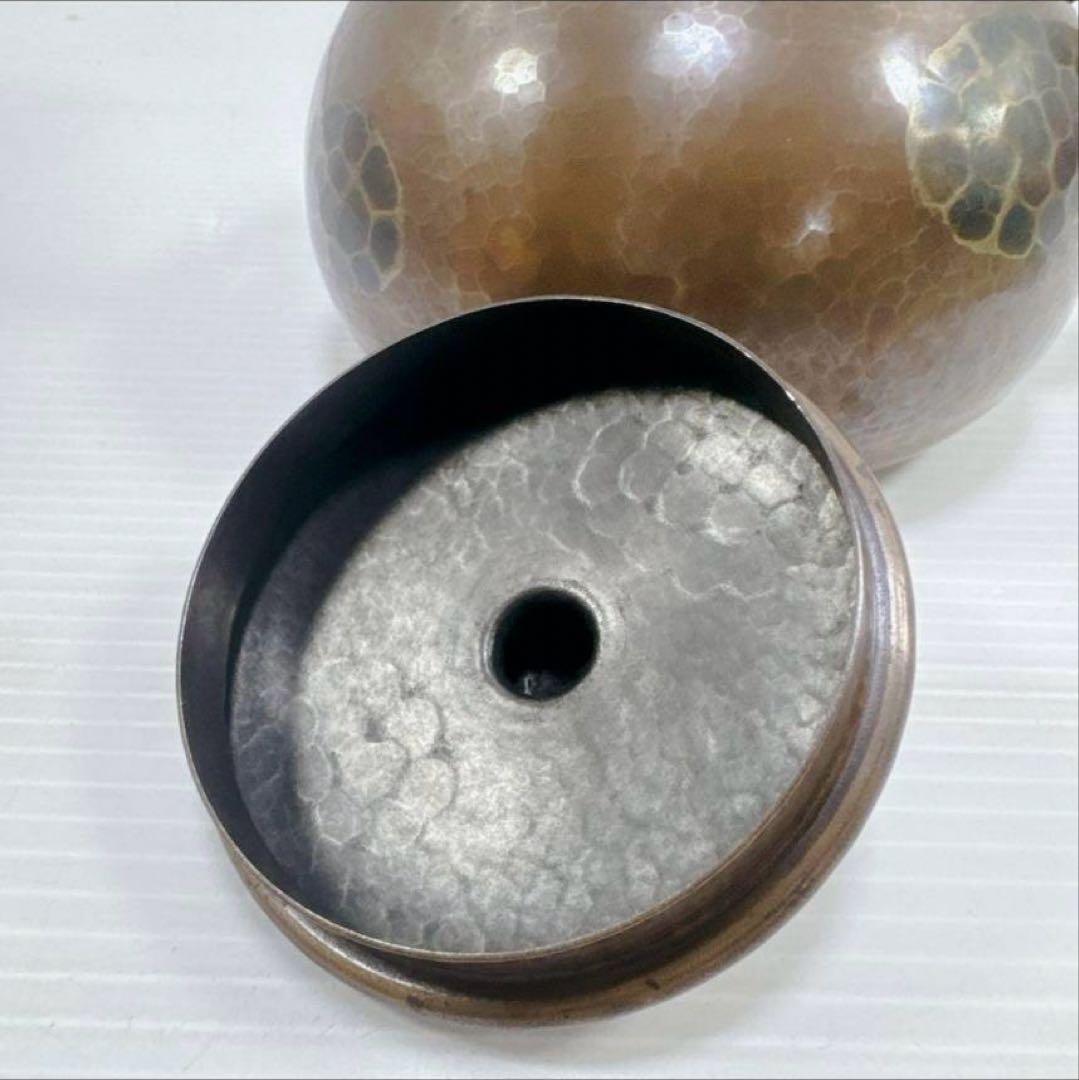 k503 煎茶道具　鎚起銅器　玉川堂造　亀甲文　湯沸　薬缶　銅瓶　共箱
