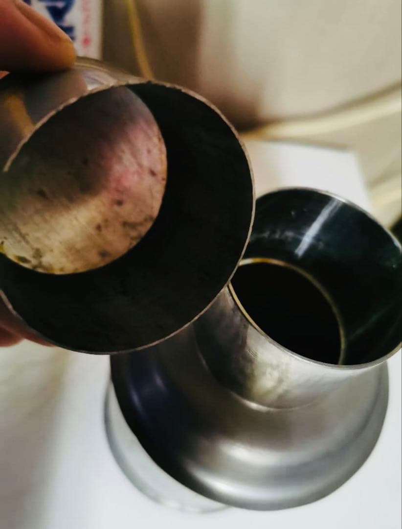錫製茶筒　茶入れ　煎茶道具