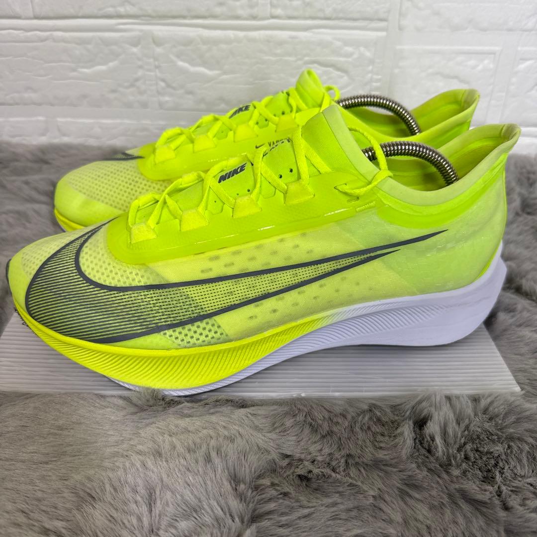 【美品】NIKE ズームフライ３　蛍光　イエロー　27cm