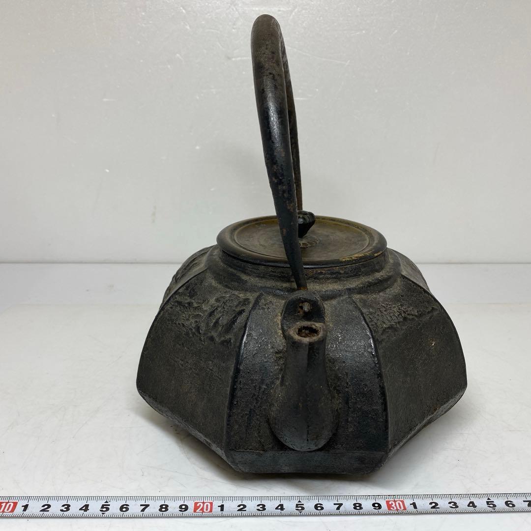 龍文堂 八面取 鉄瓶 高さ約25cm 重さ2511g タルサ
