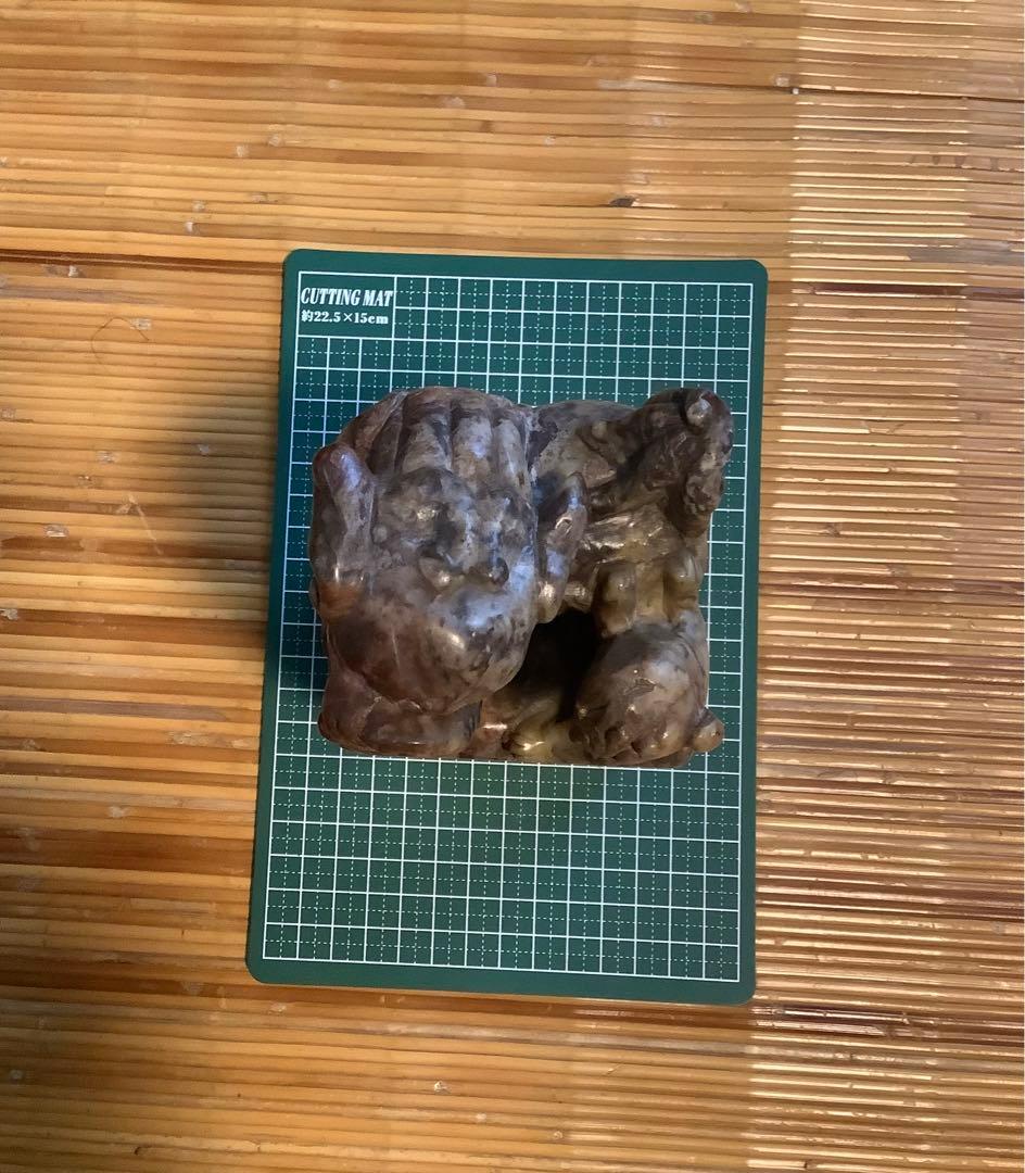 大型落款印　印材　獅子　1顆