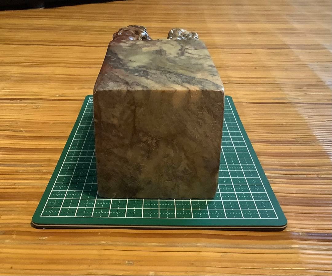 大型落款印　印材　獅子　1顆