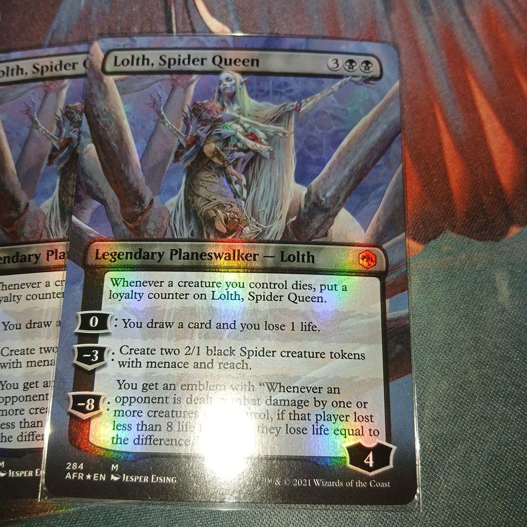 未使用保管　【Foil】■ボーダーレス■　蜘蛛の女王、ロルス　4枚セット