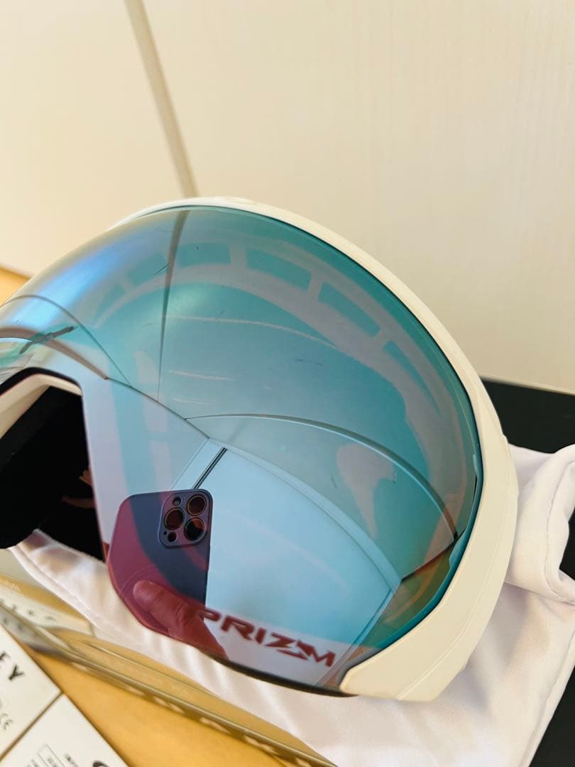 ②OAKLEY Flight Path XL マットホワイト プリズム ゴーグル