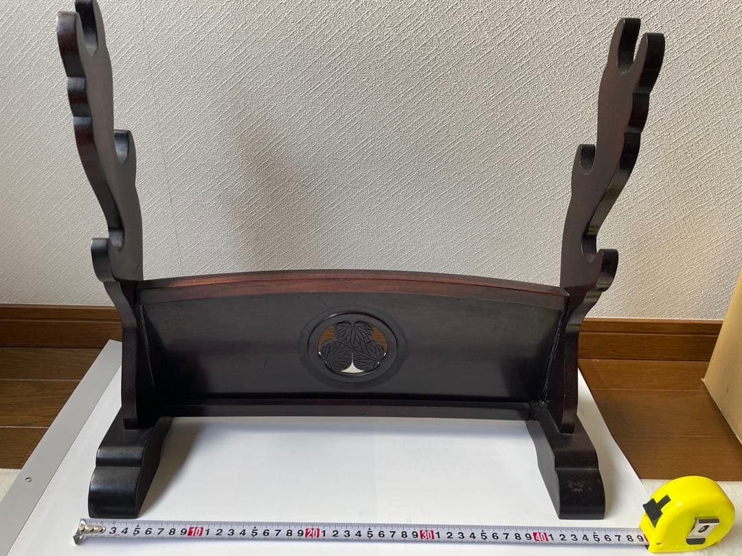 刀掛け　三本掛け　唐木無垢材