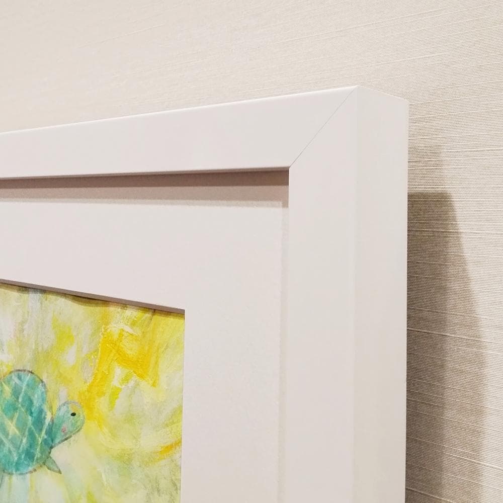 内野隆文　カミナリ　うさぎ　亀　絵画　ドローイング　現代美術　額付　真作