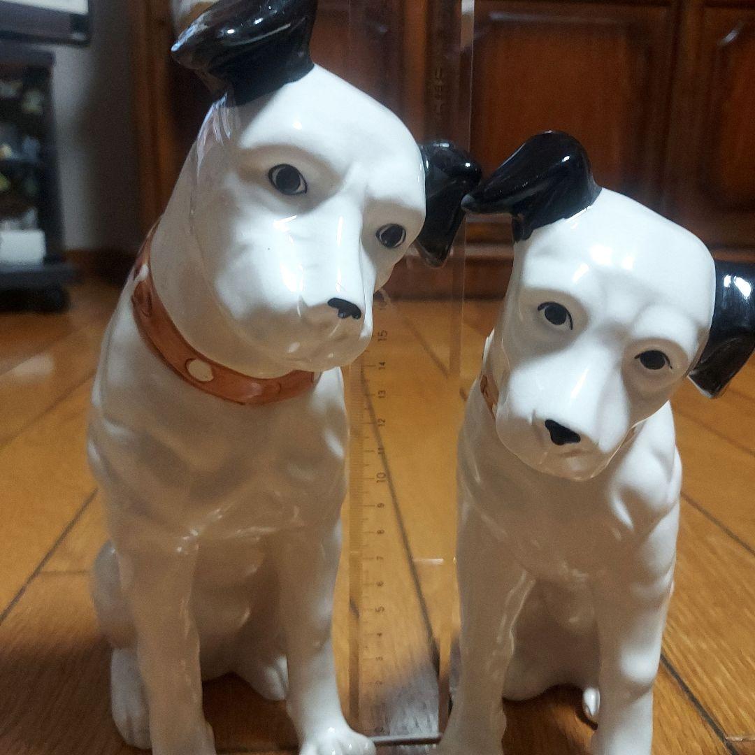 週末値下❗昭和レトロ　ビクター犬　ニッパー君　Victor　陶器　置物　4体