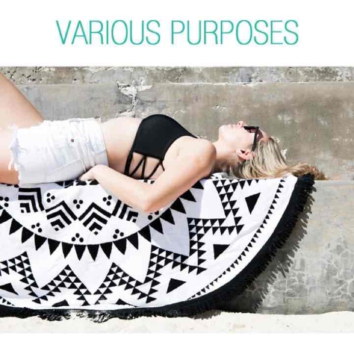 ★定価12500円★ラウンドビーチタオル 150cm 海 ビーチマットヨガマット