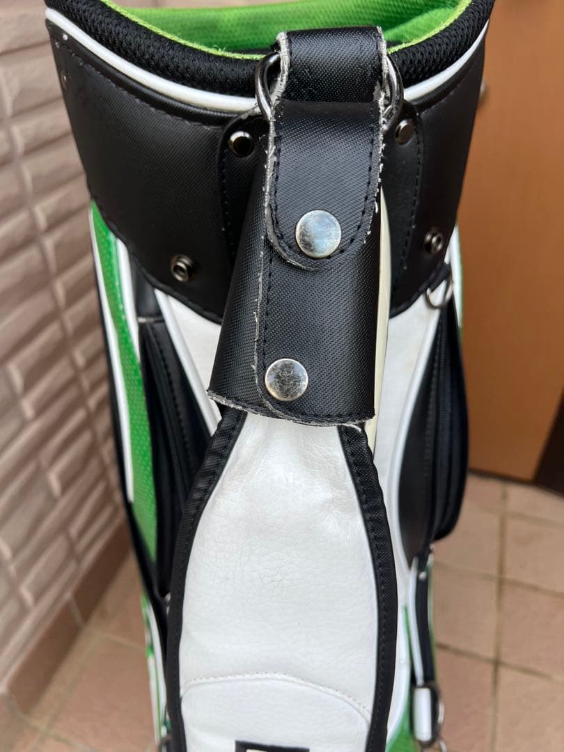 BEAMS GOLF キャディバッグ ホワイト/グリーン