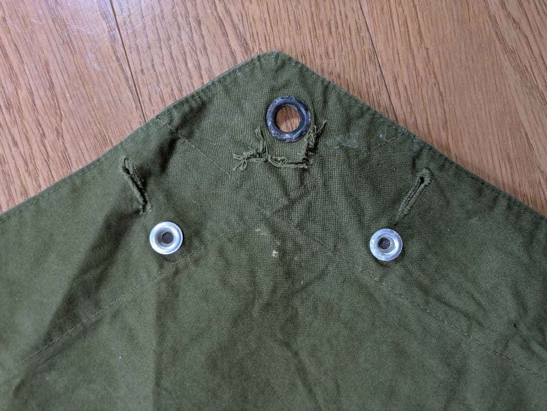ノルウェー軍幕　2枚　used 銀ボタン　展開図あり