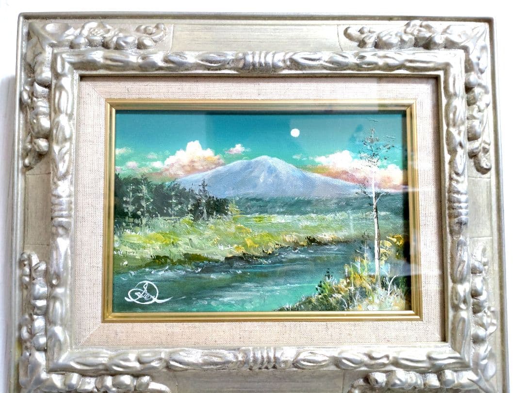 異世界の油絵【黄泉川】1点物の原画/作者サイン入り◆サムホールサイズ