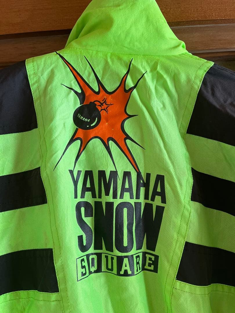 【希少】YAMAHA  SQUARE ジャケット 蛍光グリーン　古着