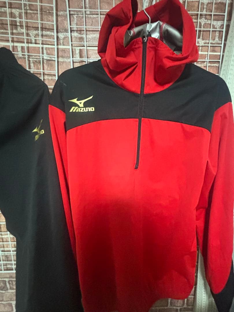 Mizuno ジャージ上下セット レッド/ブラック サウナスーツ