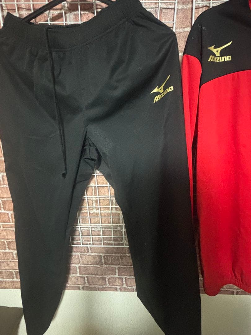 Mizuno ジャージ上下セット レッド/ブラック サウナスーツ