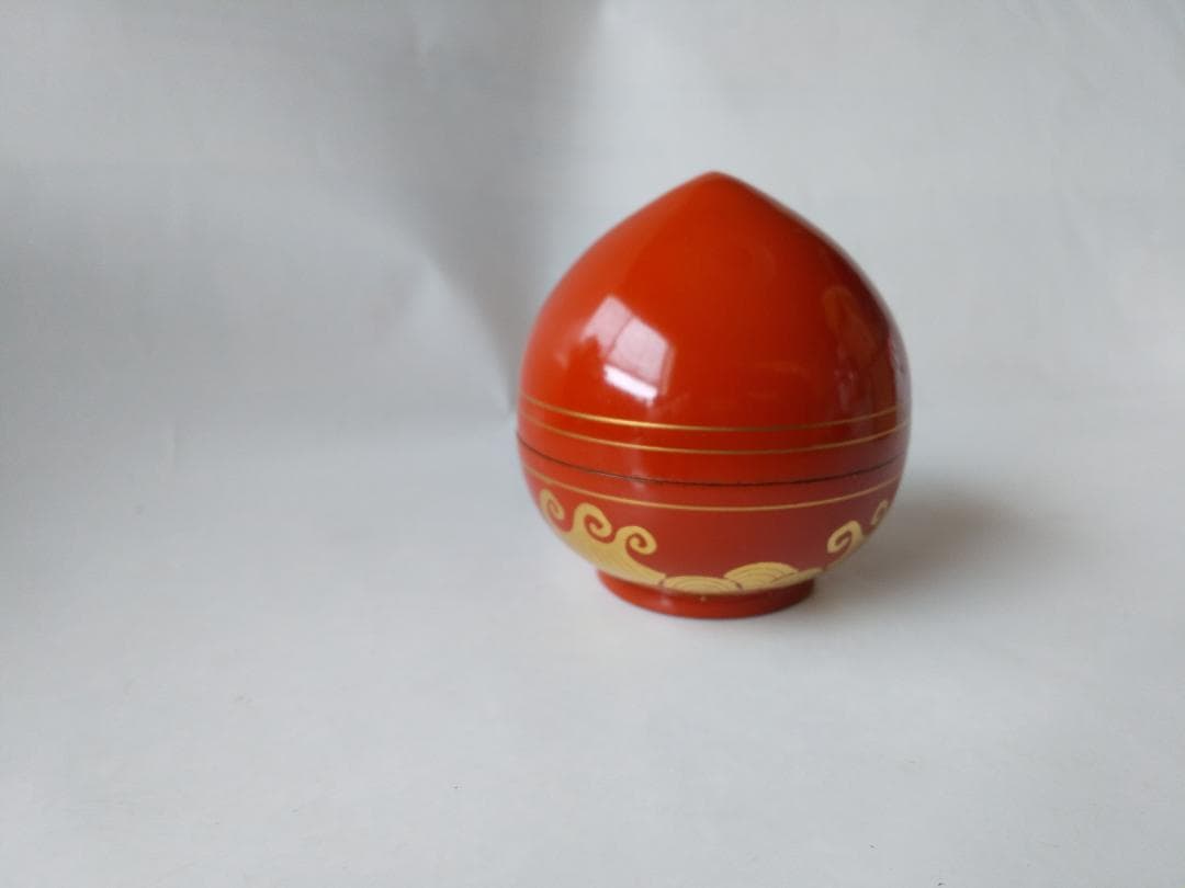 『 金襴手 宝珠香合 』 前端春斎 作 香合 漆器 漆芸 茶道具 共箱 新品
