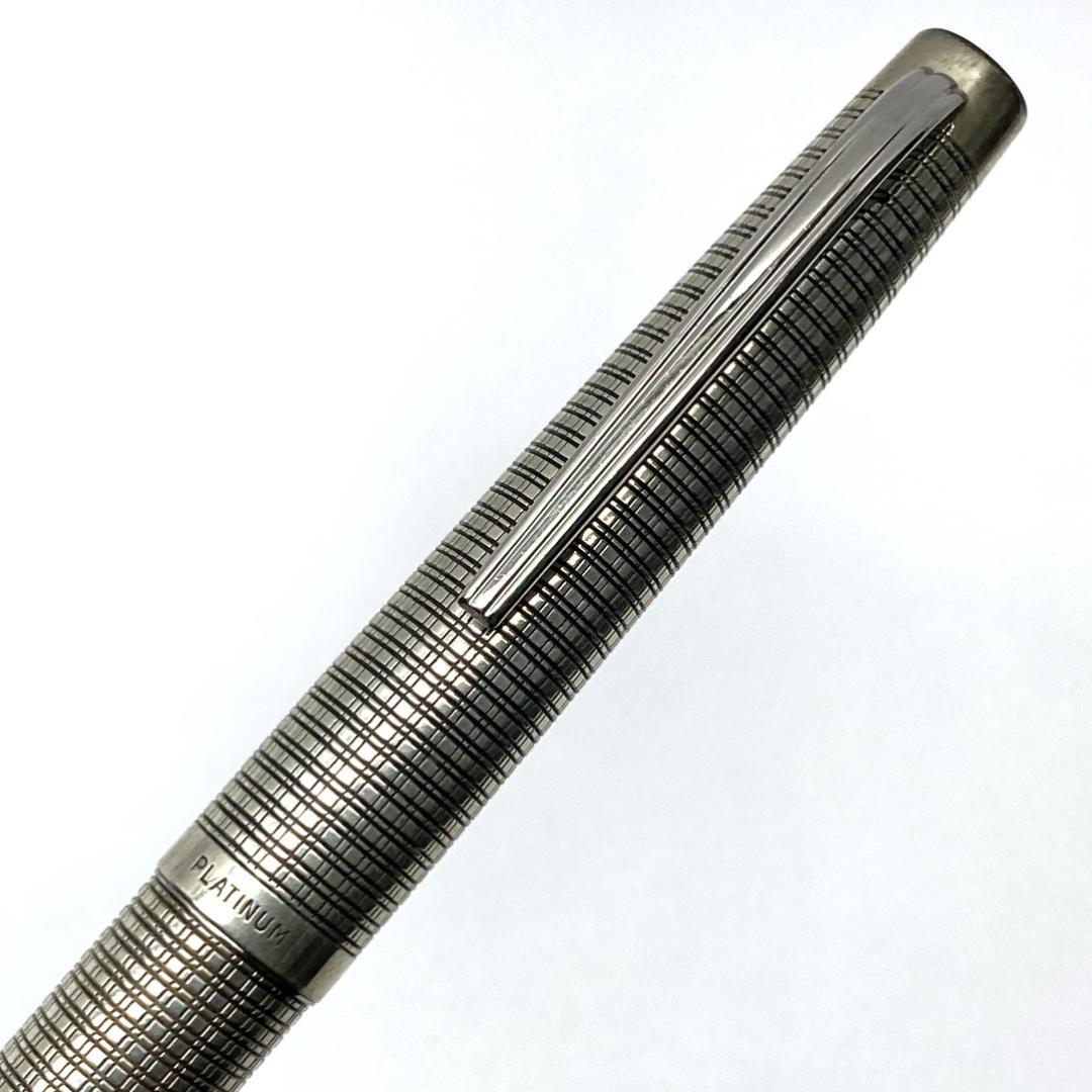 18K-WG 銀製 PLATINUM プラチナ万年筆 スターリングシルバー