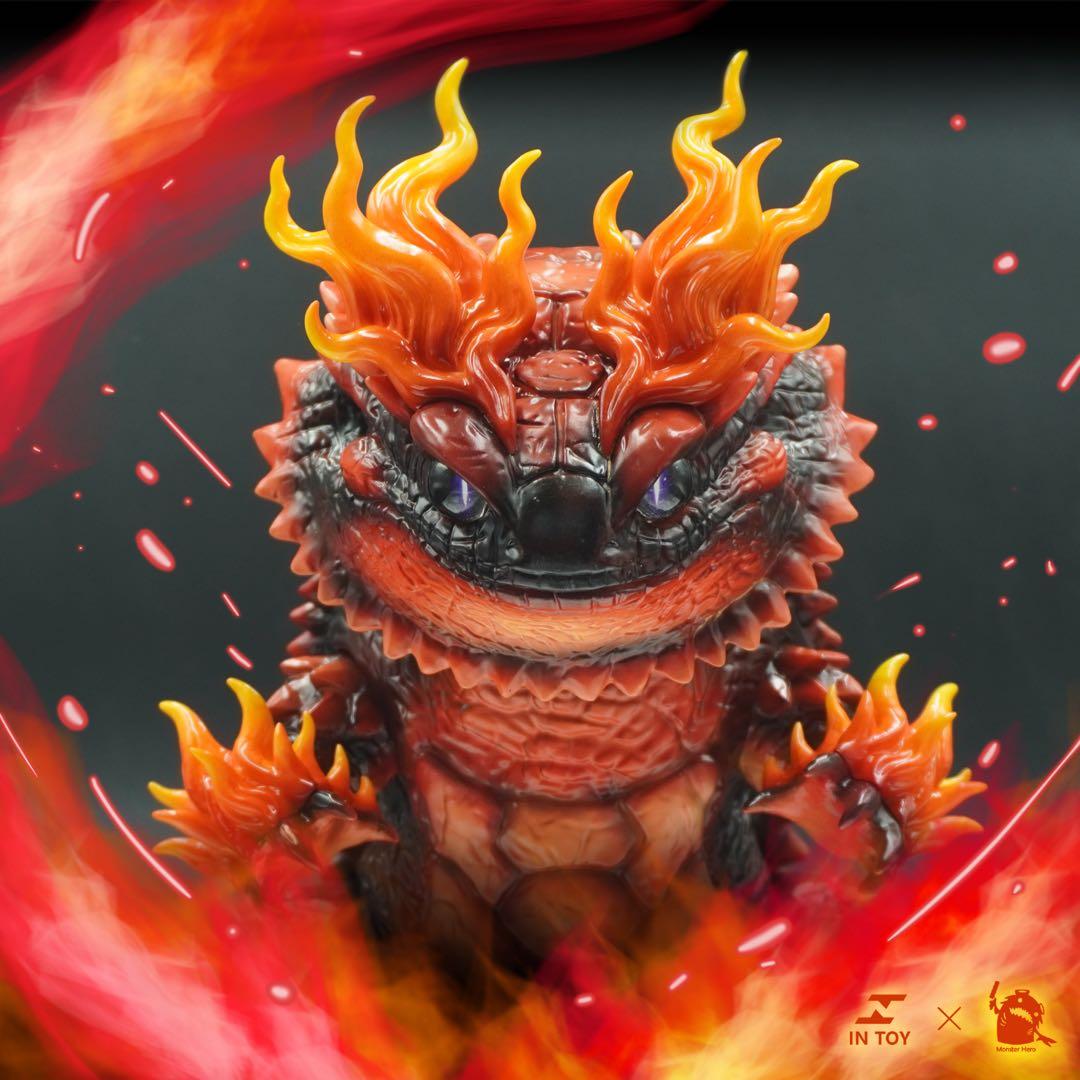 フトアゴ怪獣　真朱エディション　モンスター　可動　ソフビ　フィギュア　アートトイ