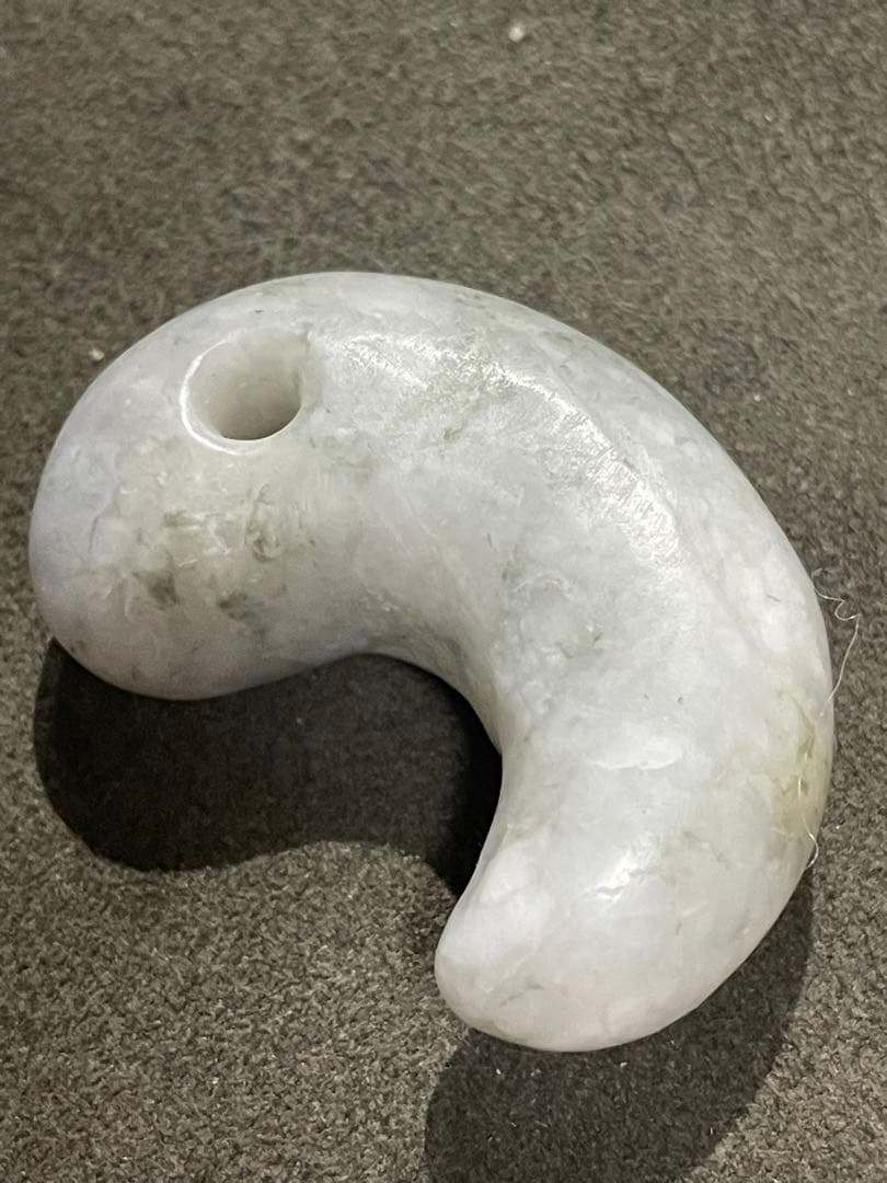 高品質　古墳期　糸魚川翡翠勾玉　結晶質　出土品　大型