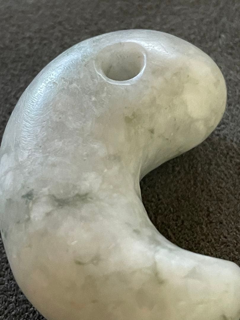 高品質　古墳期　糸魚川翡翠勾玉　結晶質　出土品　大型
