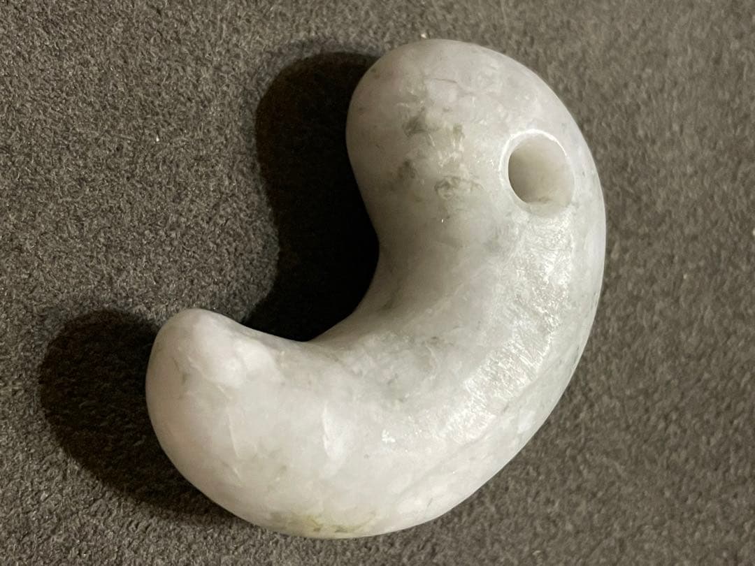 高品質　古墳期　糸魚川翡翠勾玉　結晶質　出土品　大型