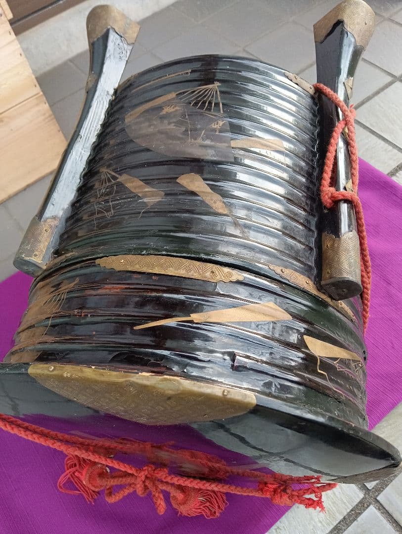 江戸時代中期〜後期幕末頃時代大名道具黒漆塗金蒔絵上級武家所用時代行器当時物