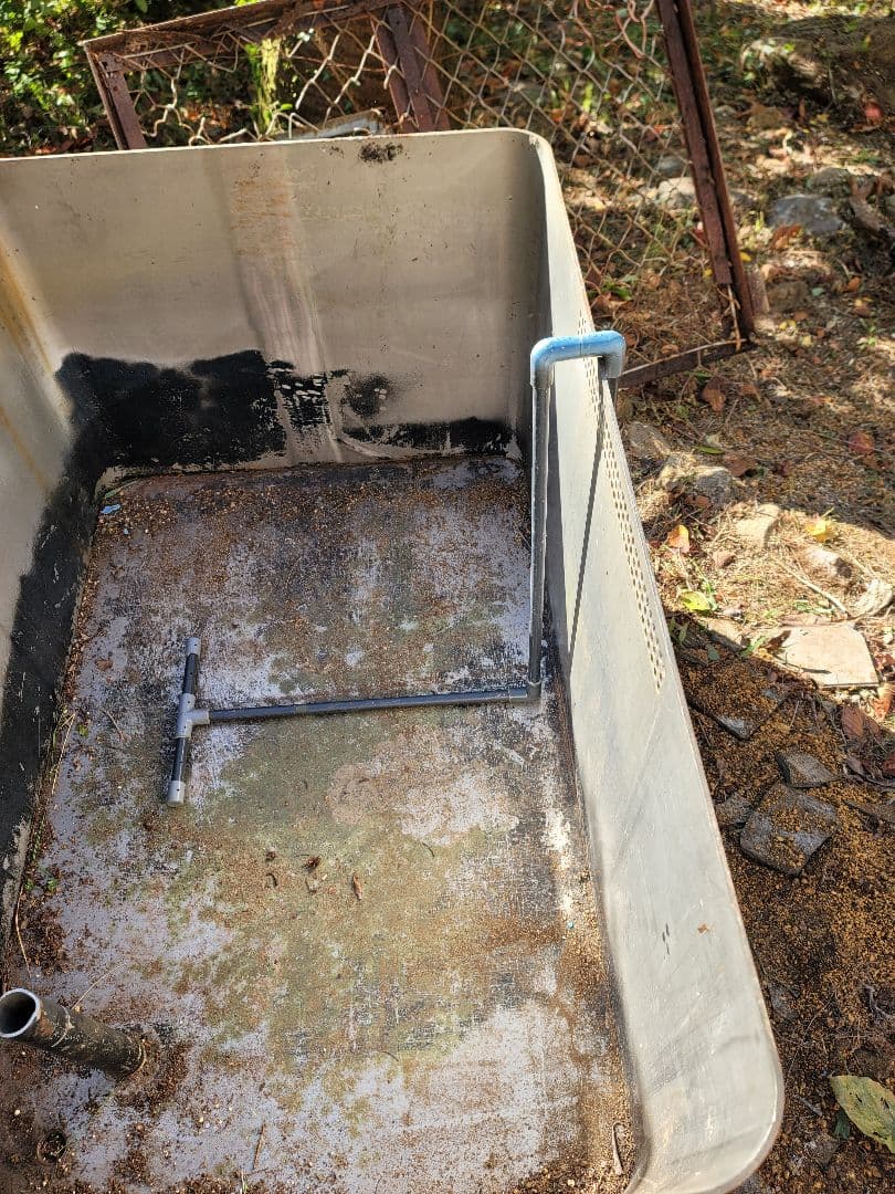 大型ステンレス水槽 排水口付き