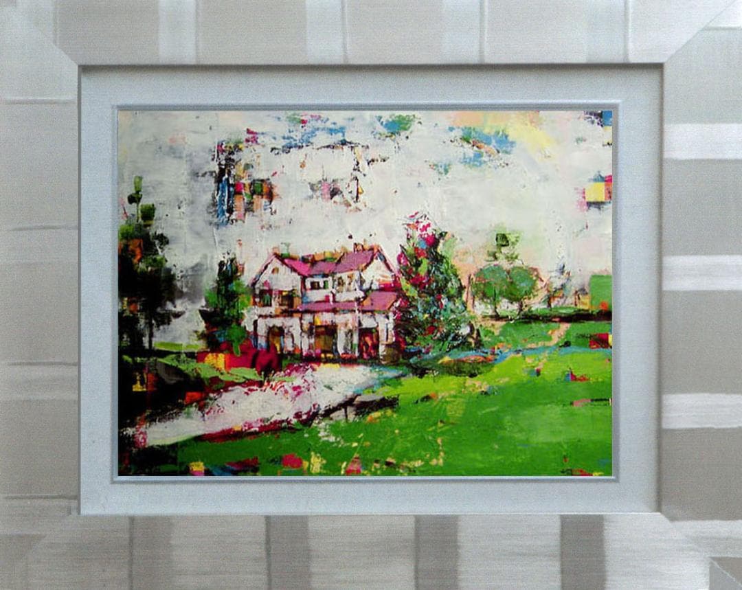 油絵 菅家令子 絵 絵画 インテリア uF6-060704 風景