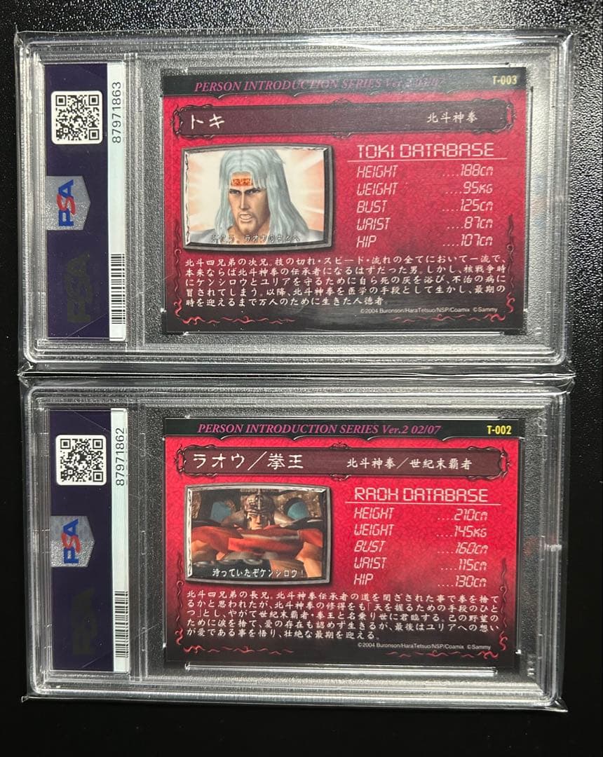 PSA10北斗の拳必勝奥義トレーディングカード RAOH TOKI 連番セット
